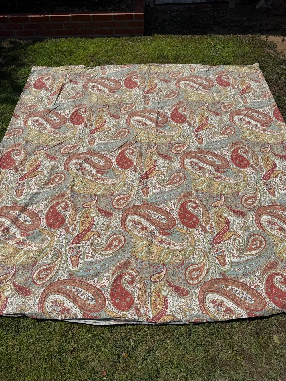 Pottery Barn Harper Paisley 3-Piece Organic Cotton Duvet Cover Set F/Q GUC